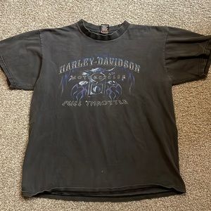 Vintage Harley Davidson Motorcycles Yeagars Sedalia, MO Shirt L Full Throttle